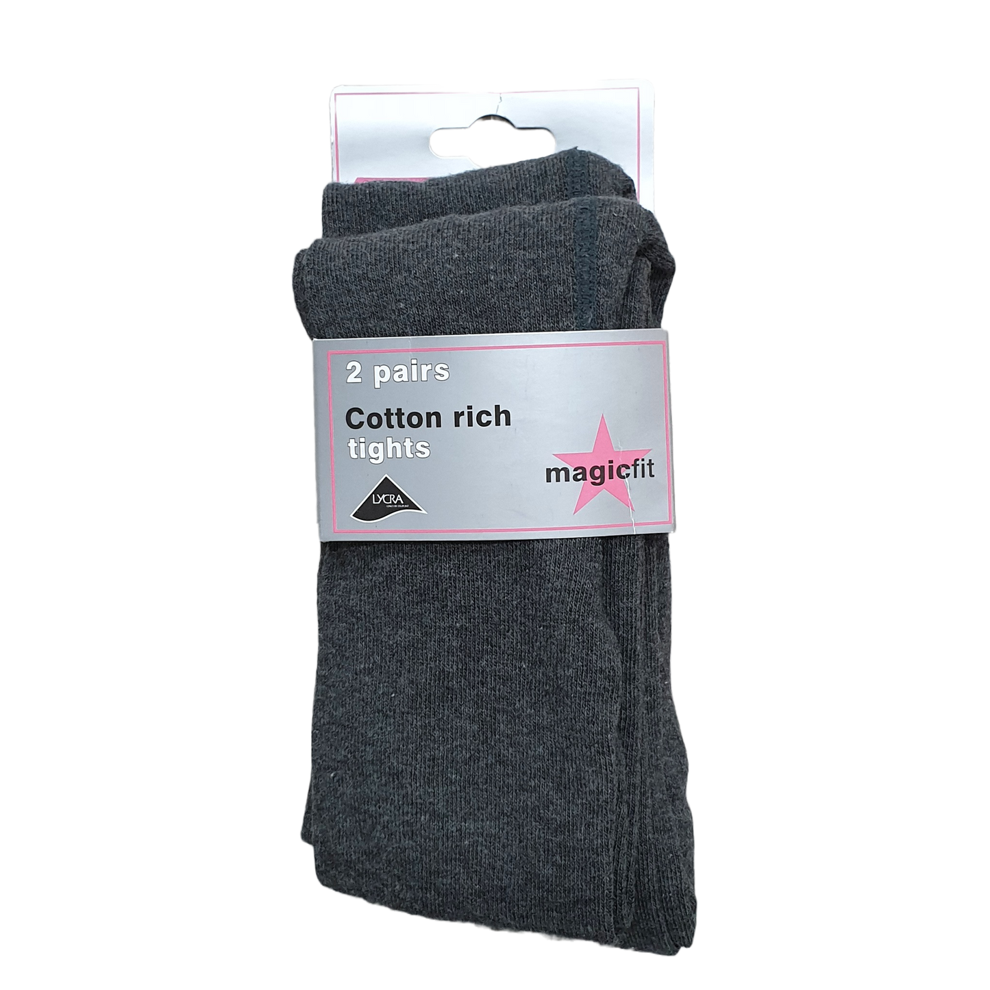 Magicfit Cotton Rich Tights - Grey (2 pack)