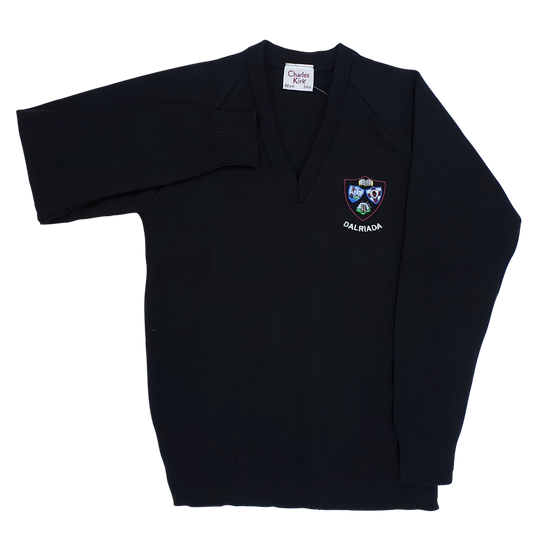 Dalriada Jumper - Black (Sixth Form) - Wool Blend