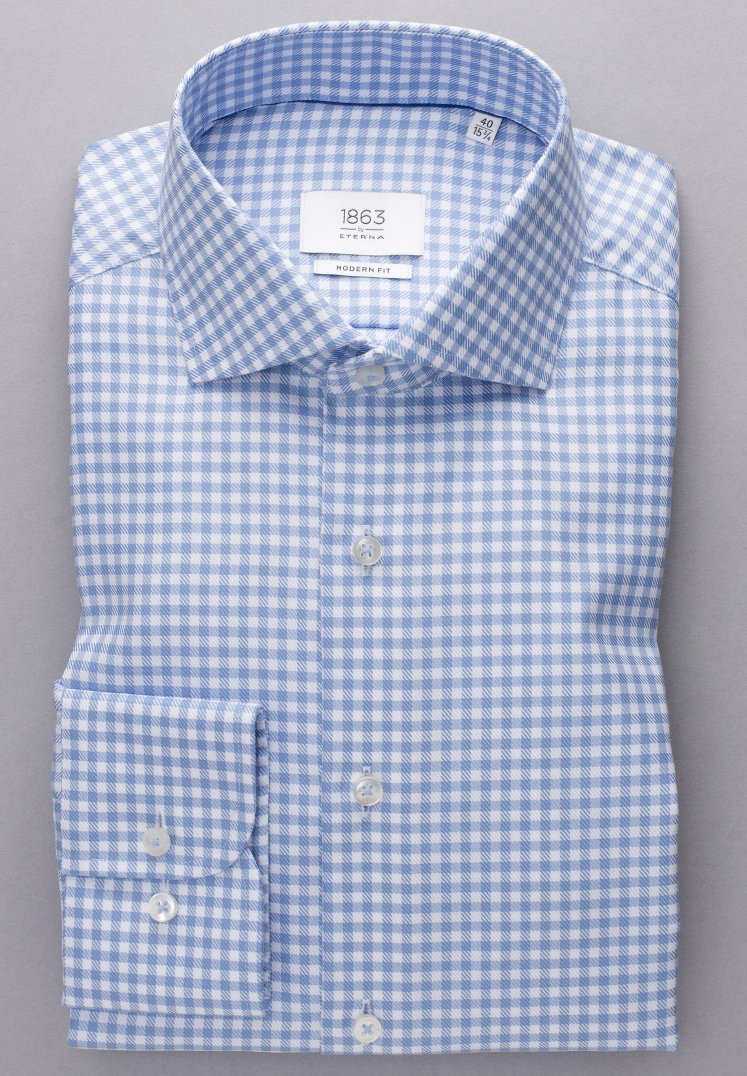 1863 by Eterna Modern Fit Shirt - Blue – Robert Gault | Blusenshirts