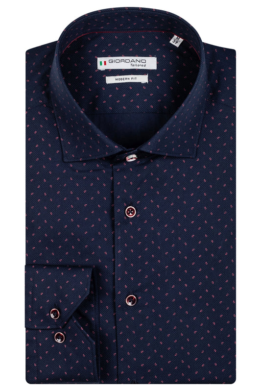 Giordano Shirt - Navy/red