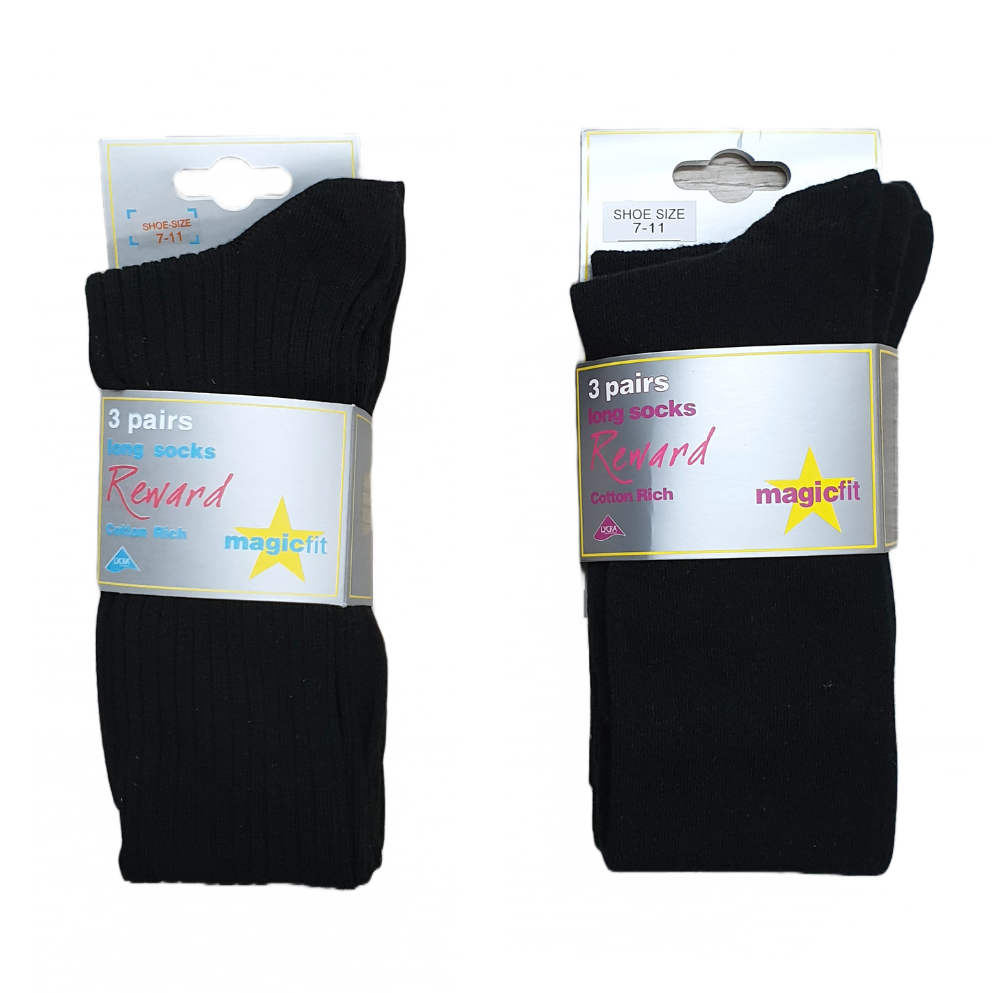 Magicfit School Socks - Long - Black (3 pack)