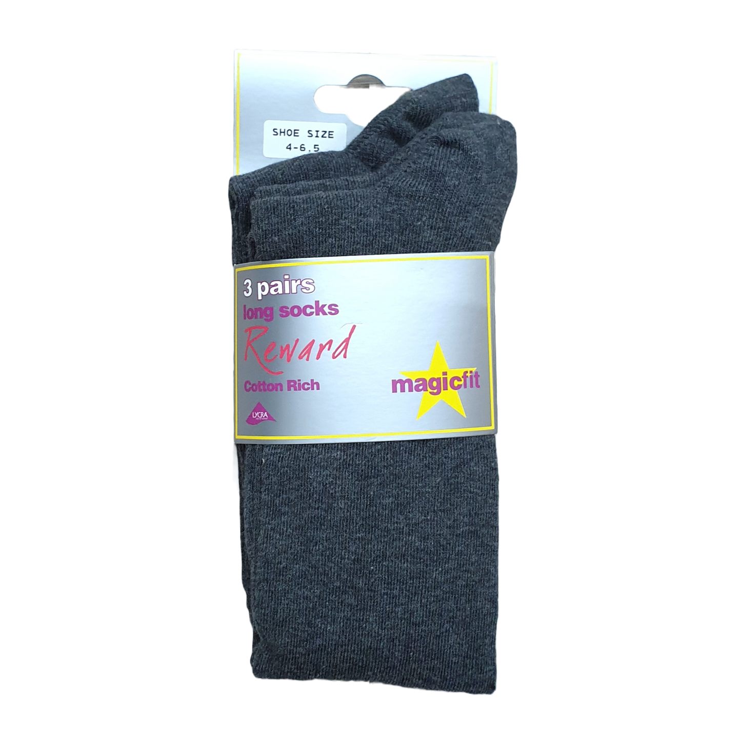 Magicfit School Socks - Long - Grey (3 pack)