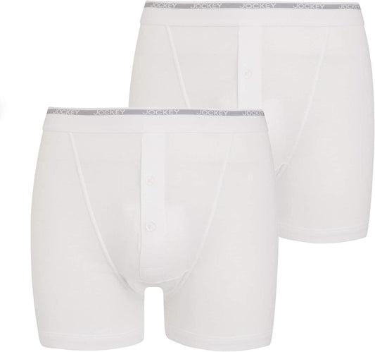 Jockey Modern Classic Boxer Trunk (2 pack) - White (Small and 2XL)