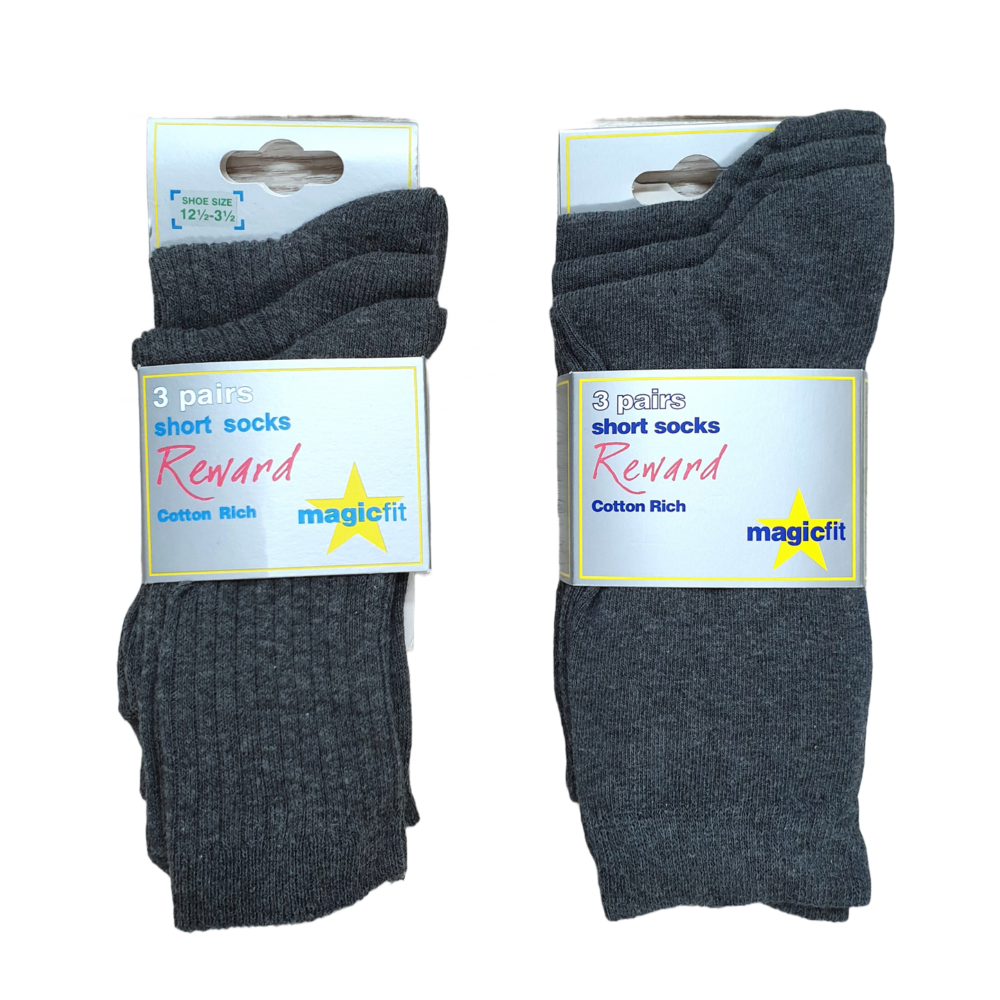 Magicfit School Socks - Short - Grey (3 pack)