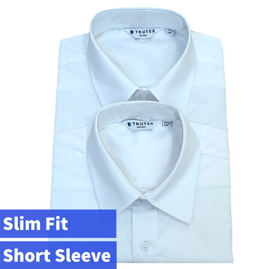 Trutex Short Sleeve Shirts - Slim Fit (twin pack)