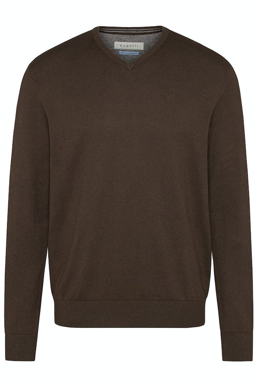 Bugatti V-Neck Knitwear - Brown